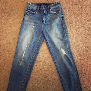 High waist crop mom jeans